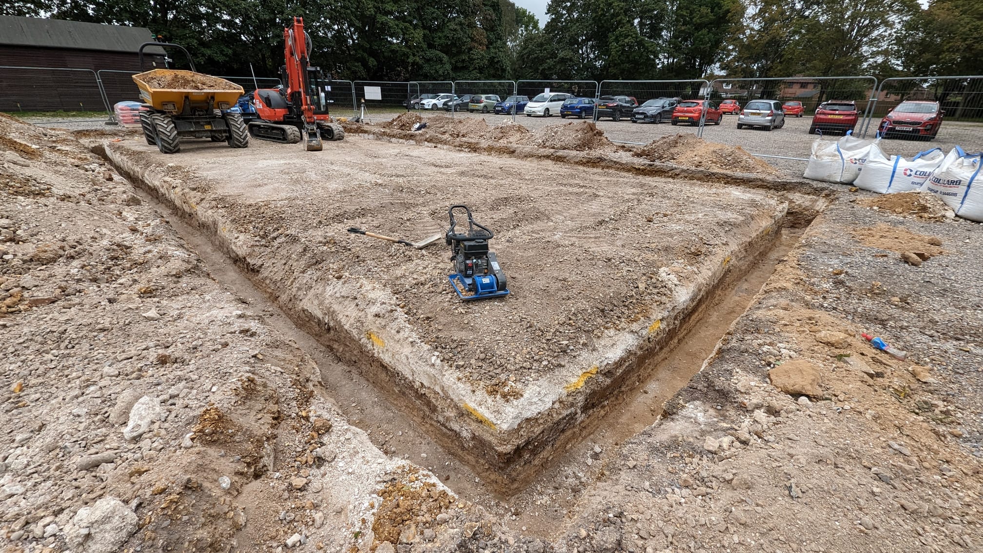 Hardrock Groundworks trenching on site