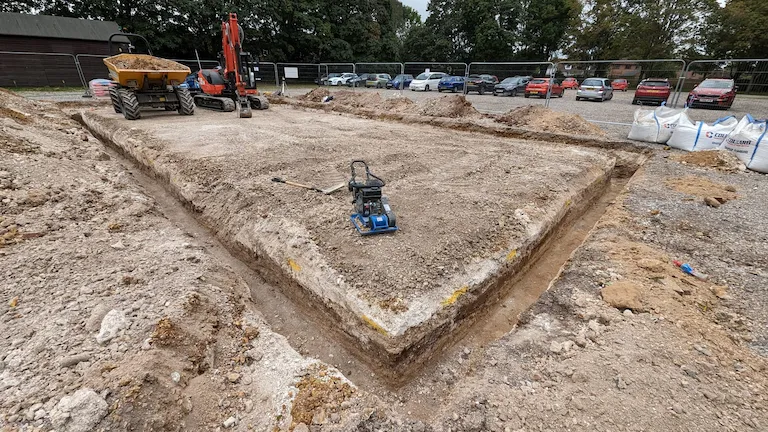 Hardrock Groundworks team working on foundations