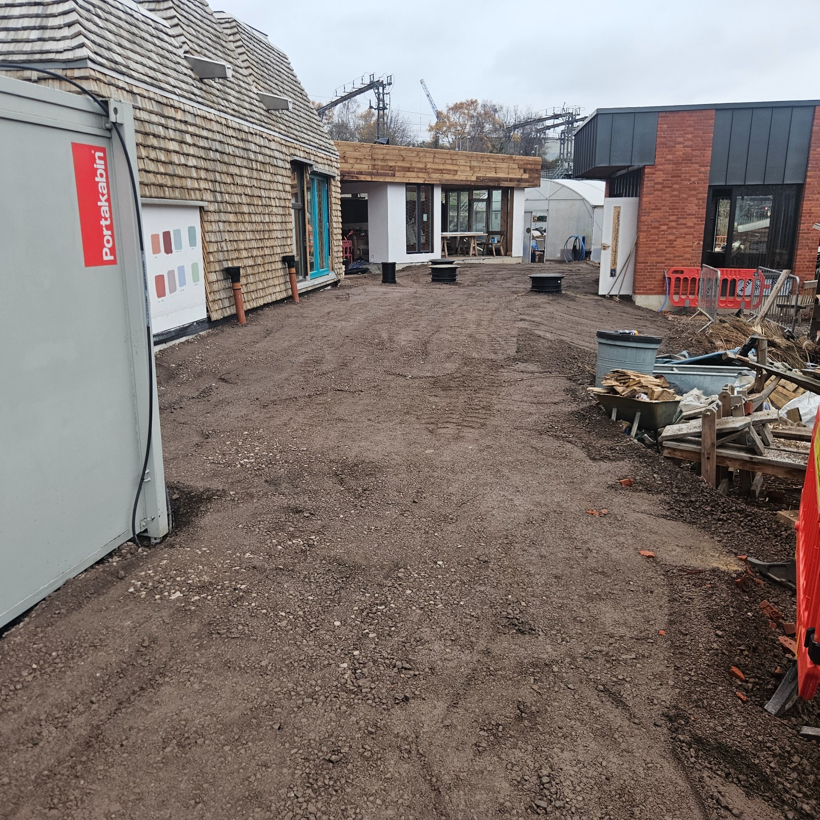 Site levelled with Type 1 hardstanding